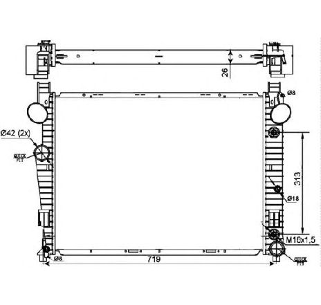Radiator, racire motor NRF 53107</br>Piesa auto pentru Radiator racire apa/ ulei Radiator, racire motor NRF 53107</br>Piesa auto pentru Radiator racire apa/ ulei