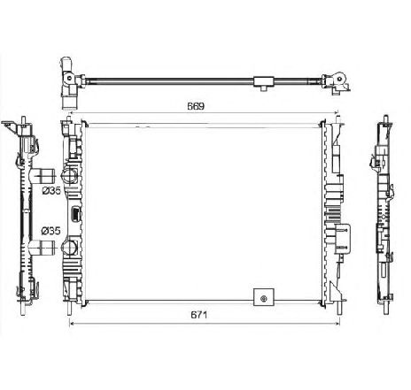 Radiator, racire motor NRF 53133 Radiator, racire motor NRF 53133