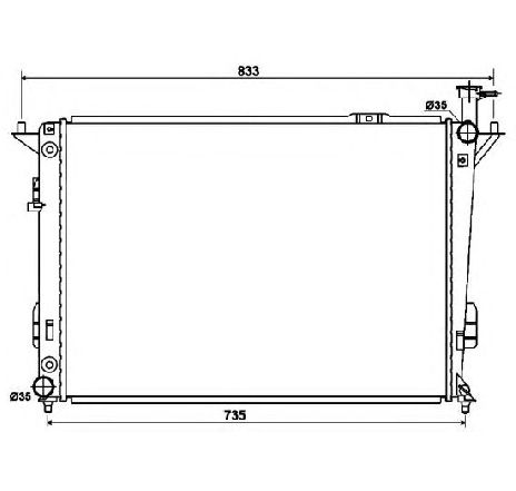 Radiator, racire motor NRF 53168 Radiator, racire motor NRF 53168
