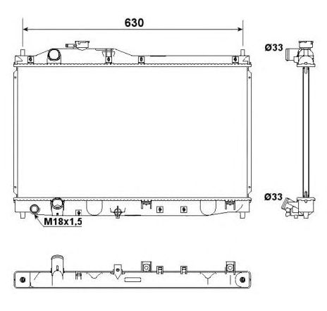 Radiator, racire motor NRF 53180 Radiator, racire motor NRF 53180