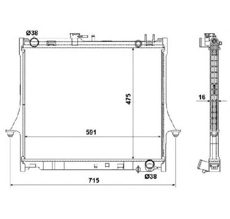 Radiator, racire motor NRF 53540 Radiator, racire motor NRF 53540