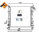 Radiator, racire motor NRF 53651</br>Piesa auto pentru Radiator racire apa/ ulei