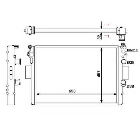 Radiator, racire motor NRF 53652</br>Piesa auto pentru Radiator racire apa/ ulei Radiator, racire motor NRF 53652</br>Piesa auto pentru Radiator racire apa/ ulei