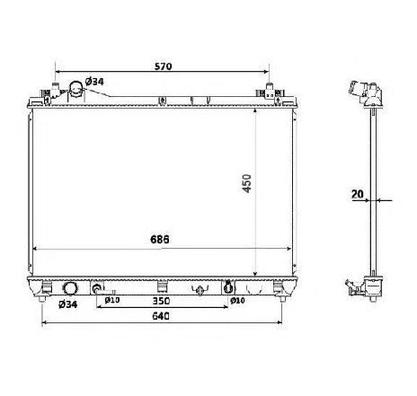 Radiator, racire motor NRF 53702</br>Piesa auto pentru Radiator racire apa/ ulei Radiator, racire motor NRF 53702</br>Piesa auto pentru Radiator racire apa/ ulei