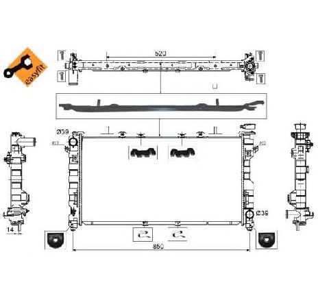 Radiator, racire motor NRF 53734</br>Piesa auto pentru Radiator racire apa/ ulei Radiator, racire motor NRF 53734</br>Piesa auto pentru Radiator racire apa/ ulei