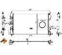Radiator, racire motor NRF 53776</br>Piesa auto pentru Radiator racire apa/ ulei