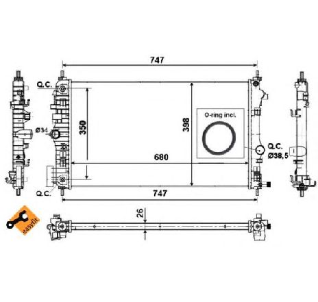 Radiator, racire motor NRF 53777</br>Piesa auto pentru Radiator racire apa/ ulei Radiator, racire motor NRF 53777</br>Piesa auto pentru Radiator racire apa/ ulei