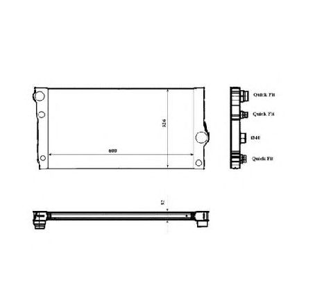 Radiator, racire motor NRF 53817 Radiator, racire motor NRF 53817