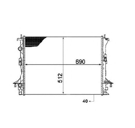 Radiator, racire motor NRF 53820 Radiator, racire motor NRF 53820
