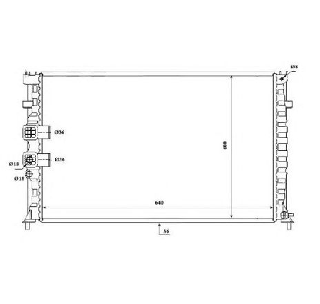 Radiator, racire motor NRF 53842 Radiator, racire motor NRF 53842
