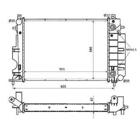 Radiator, racire motor NRF 53873</br>Piesa auto pentru Radiator racire apa/ ulei Radiator, racire motor NRF 53873</br>Piesa auto pentru Radiator racire apa/ ulei