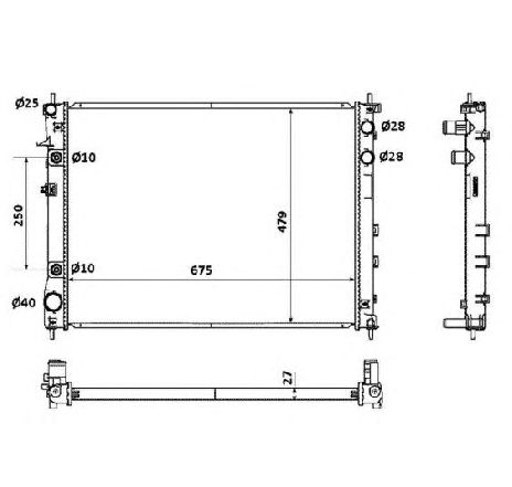 Radiator, racire motor NRF 53887</br>Piesa auto pentru Radiator racire apa/ ulei Radiator, racire motor NRF 53887</br>Piesa auto pentru Radiator racire apa/ ulei