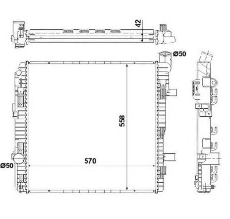 Radiator, racire motor NRF 53892 Radiator, racire motor NRF 53892