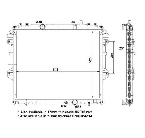 Radiator, racire motor NRF 53921A</br>Piesa auto pentru Radiator racire apa/ ulei Radiator, racire motor NRF 53921A</br>Piesa auto pentru Radiator racire apa/ ulei