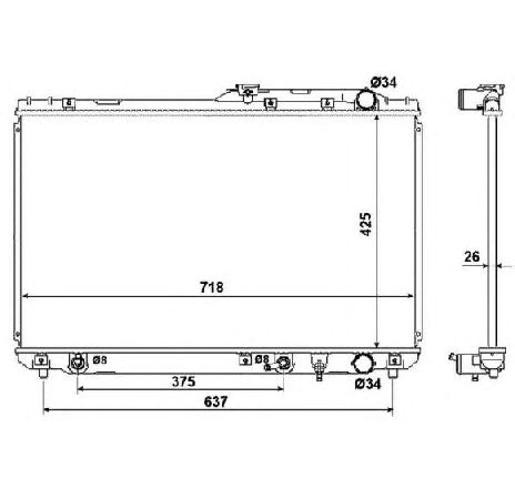 Radiator, racire motor NRF 53962</br>Piesa auto pentru Radiator racire apa/ ulei Radiator, racire motor NRF 53962</br>Piesa auto pentru Radiator racire apa/ ulei
