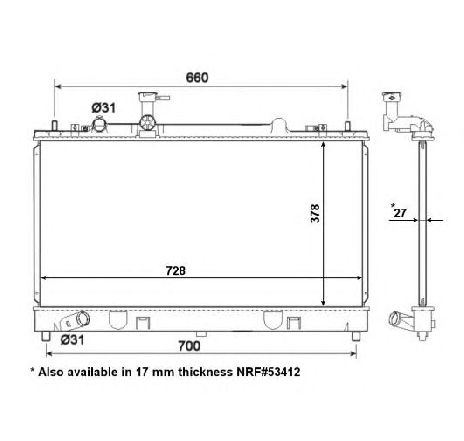 Radiator, racire motor NRF 56063</br>Piesa auto pentru Radiator racire apa/ ulei Radiator, racire motor NRF 56063</br>Piesa auto pentru Radiator racire apa/ ulei
