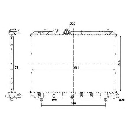 Radiator, racire motor NRF 56101</br>Piesa auto pentru Radiator racire apa/ ulei Radiator, racire motor NRF 56101</br>Piesa auto pentru Radiator racire apa/ ulei
