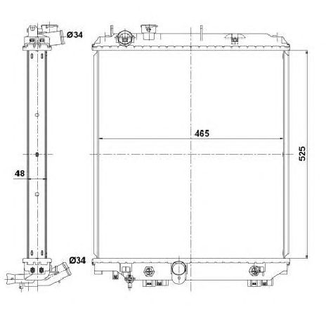 Radiator, racire motor NRF 56111 Radiator, racire motor NRF 56111