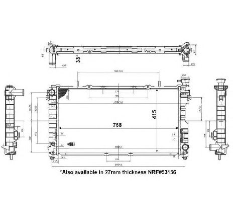Radiator, racire motor NRF 56133</br>Piesa auto pentru Radiator racire apa/ ulei Radiator, racire motor NRF 56133</br>Piesa auto pentru Radiator racire apa/ ulei