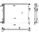 Radiator, racire motor NRF 58333</br>Piesa auto pentru Radiator racire apa/ ulei