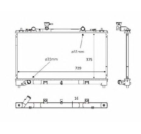 Radiator, racire motor NRF 58381</br>Piesa auto pentru Radiator racire apa/ ulei Radiator, racire motor NRF 58381</br>Piesa auto pentru Radiator racire apa/ ulei
