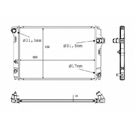 Radiator, racire motor NRF 58382</br>Piesa auto pentru Radiator racire apa/ ulei Radiator, racire motor NRF 58382</br>Piesa auto pentru Radiator racire apa/ ulei