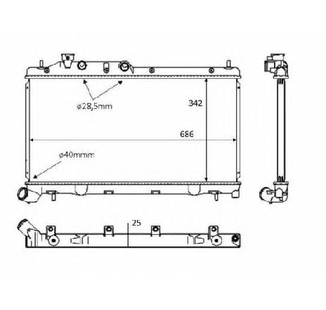 Radiator, racire motor NRF 58385</br>Piesa auto pentru Radiator racire apa/ ulei Radiator, racire motor NRF 58385</br>Piesa auto pentru Radiator racire apa/ ulei