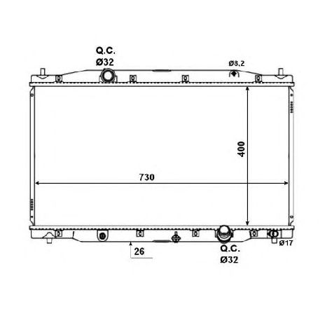 Radiator, racire motor NRF 58457</br>Piesa auto pentru Radiator racire apa/ ulei Radiator, racire motor NRF 58457</br>Piesa auto pentru Radiator racire apa/ ulei