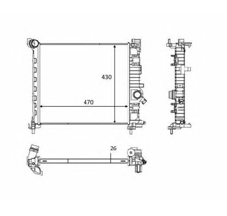 Radiator, racire motor NRF 58473</br>Piesa auto pentru Radiator racire apa/ ulei Radiator, racire motor NRF 58473</br>Piesa auto pentru Radiator racire apa/ ulei