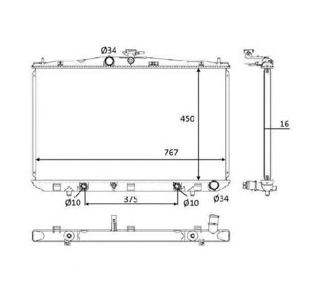Radiator, racire motor NRF 58610</br>Piesa auto pentru Radiator racire apa/ ulei Radiator, racire motor NRF 58610</br>Piesa auto pentru Radiator racire apa/ ulei