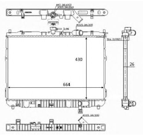 Radiator, racire motor NRF 59046</br>Piesa auto pentru Radiator racire apa/ ulei Radiator, racire motor NRF 59046</br>Piesa auto pentru Radiator racire apa/ ulei