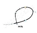 Cablu, frana de parcare JAPANPARTS BC-H45L</br>Piesa auto pentru Sistem de franare