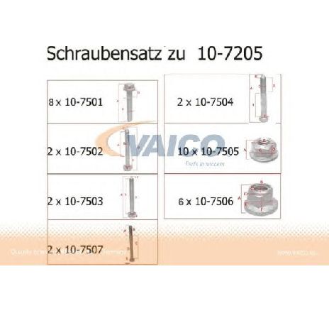 Set montare, legatura VAICO V10-7508</br>Piesa auto pentru Directie / bucsi, rulmenti Set montare, legatura VAICO V10-7508</br>Piesa auto pentru Directie / bucsi, rulmenti