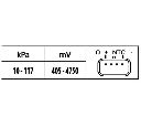 Senzor,presiune supraalimentare; Senzor, presiune galerie admisie HELLA 6PP 009 400-491