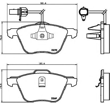 Set placute frana,frana disc HELLA 8DB 355 008-921 Set placute frana,frana disc HELLA 8DB 355 008-921