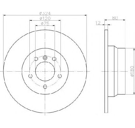 Disc frana HELLA 8DD 355 107-771 Disc frana HELLA 8DD 355 107-771