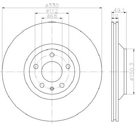 Disc frana HELLA 8DD 355 111-201 Disc frana HELLA 8DD 355 111-201