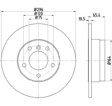 Disc frana HELLA 8DD 355 111-301 Disc frana HELLA 8DD 355 111-301