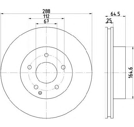 Disc frana HELLA 8DD 355 113-861 Disc frana HELLA 8DD 355 113-861