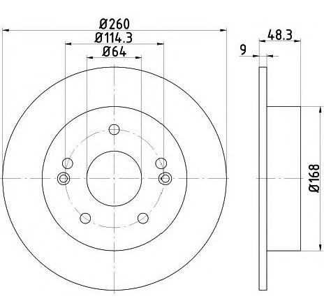 Disc frana HELLA 8DD 355 115-031 Disc frana HELLA 8DD 355 115-031