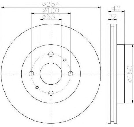Disc frana HELLA 8DD 355 116-541 Disc frana HELLA 8DD 355 116-541