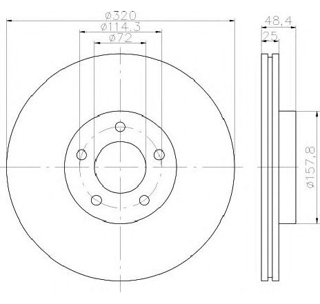Disc frana HELLA 8DD 355 117-891 Disc frana HELLA 8DD 355 117-891