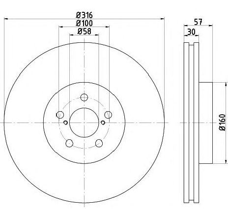 Disc frana HELLA 8DD 355 117-921 Disc frana HELLA 8DD 355 117-921