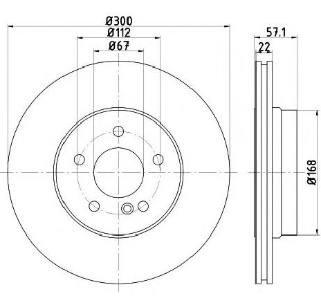 Disc frana HELLA 8DD 355 118-941 Disc frana HELLA 8DD 355 118-941
