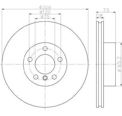 Disc frana HELLA 8DD 355 119-531 Disc frana HELLA 8DD 355 119-531