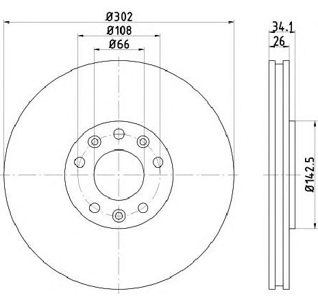 Disc frana HELLA 8DD 355 120-501 Disc frana HELLA 8DD 355 120-501