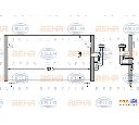 Condensator, climatizare HELLA 8FC 351 024-151</br>Piesa auto pentru Sistem de aer conditionat
