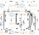 Condensator, climatizare HELLA 8FC 351 038-464</br>Piesa auto pentru Sistem de aer conditionat
