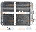 Schimbator caldura, incalzire habitaclu HELLA 8FH 351 315-341