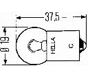 Bec, iluminare numar circulatie; Bec, lampa spate; Bec, lumini interioare; Bec, iluminare demarcare / avertizare; Bec incandescent; bec,lumini de stationare; Bec, lumini interioare; Bec, iluminare numar circulatie; bec,lumini de stationare; Bec, lampa spa HELLA 8GA 002 071-251</br>Piesa auto pentru Iluminare de pozitie/Demarcare/Piese